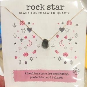 Soulku black tourmalated quartz necklace